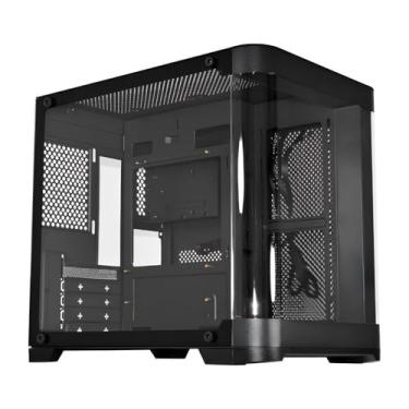 Imagem de Gabinete Gamer K-Mex Aquário Curva CG-01AG - Mid Tower, Portas: 2 x USB 2.0, Painel de Acrílico e Lateral de Vidro - Preto