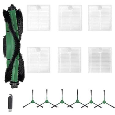 Imagem de Peças de reposição compatíveis com aspirador de pó Irobot Roomba Y0110 Y013420 Y0140 Y054020 Q011 Q0120 Q052, 1 escova de rolo, 6 e 6 escovas laterais