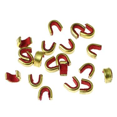 Imagem de RLECS Nock Point 20 peças com clipe de fivela para arco e flecha para arco composto e recurvo vermelho