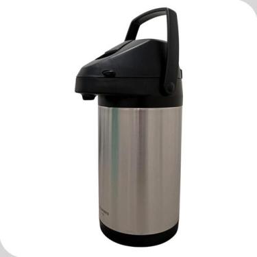 Imagem de Garrafa térmica 4l escellence inox e preta soprano