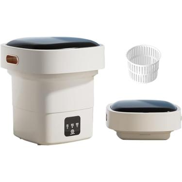 Imagem de Máquina De Lavar Portátil, Mini Lavadora Dobrável De 13l Com 3 Modos De Limpeza Para Roupas íntimas, Roupas De Bebê, Meias, Pequenas Roupas Delicadas, Para Apartamentos, Dor, Bianco
