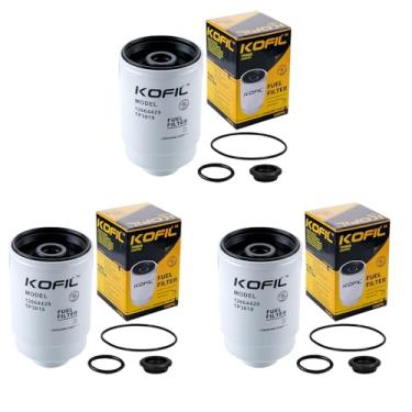 Imagem de KOFIL Pacote Com 3 Filtros De Combustível Tp3018, Adequado Para Motor Duramax Diesel 6,6 L, Compatível Chevrolet Silverado/Gmc Sierra Savana 2500 Hd 3500 2001 A 2016. Substitui Tp3012, 19305685, 126