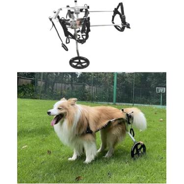 Imagem de Cadeira De Rodas Ajustável Para Cães Para Pernas Traseiras Cães Médios Grandes Carrinhos De Mobilidade Auxilia Equipamentos De Reabilitação De Cães Para Deficientes Traseiros A, Size XXL