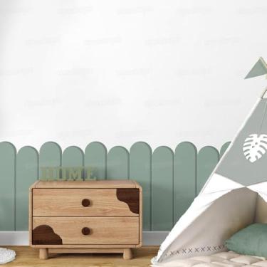 Imagem de Adesivo Lavável Infantil Estilo Cerca Educativa Ideal Para Escola Brinquedoteca Quarto de Criança Decoração Parede
