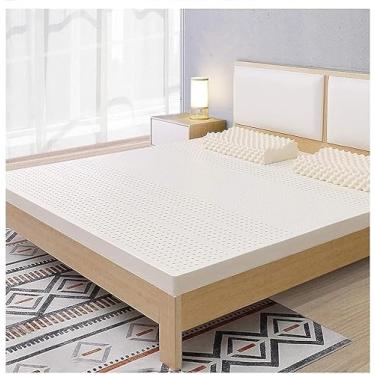 Imagem de 100% Látex Natural Luxuoso Conforto Alívio De Ponto De Pressão Calmante Suporte Para Ombros Quadris Costas E Joelhos, 4in, 180x200cm(71x79in)