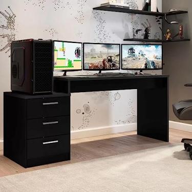 Imagem de Mesa para Computador Desk Gamer DRX 6000 Espresso Móveis Preto