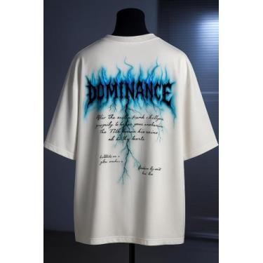 Imagem de Camiseta Streetwear Oversized Masculina dominance lighting - swagon, M