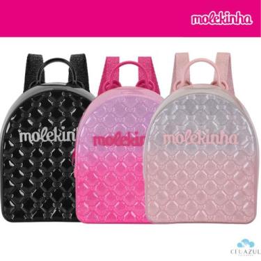 Imagem de Mochila Bolsa Infantil Molekinha Fashion Pequena Brilhante Charmosa, C