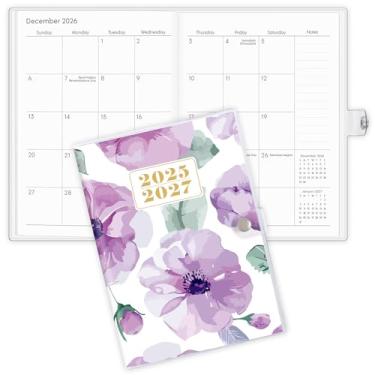 Imagem de Agenda mensal A5 roxo, calendário mensal de 2 anos (julho de 2025 até dezembro de 2027), 14 x 21 cm, calendário 2025 com capa de PVC, perfeito para escritório, planejamento de organização escolar