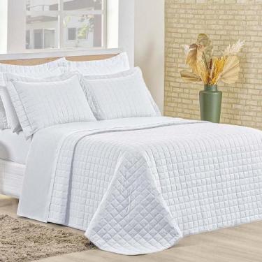 Imagem de Cobre Leito Queen Montreal Algodão 150 Fios 3 Peças - Branco - Dona Ze