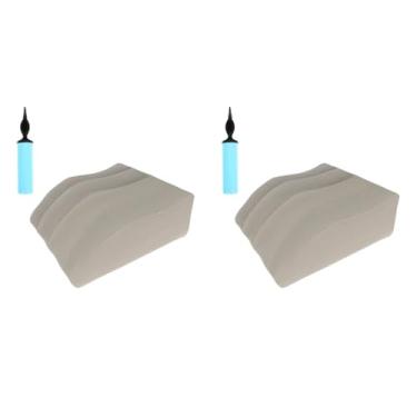 Imagem de Travesseiro inflável de tamanho grande para dormir e sentar – Almofada ergonômica para descanso dos pés para viagens de avião, cadeira de escritório, cama de casa – Alivia a dor nas costas, ciática