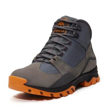 Imagem de Timberland Bota masculina antifadiga de couro impermeável Mt. Maddsen, Nobuck cinza escuro, 7 Wide