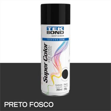 Imagem de Tinta Spray Tek Bond Secagem Rápida 350ml Kit 3, Preto Fosco