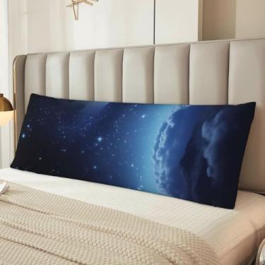 Imagem de Capa de travesseiro Moon Starry Body Microfibra Longas Presentes para Mulheres Homens Ultramacia e Confortável Fronha Corporal com Zíper Oculto para Decoração de Casa 50 x 137 cm