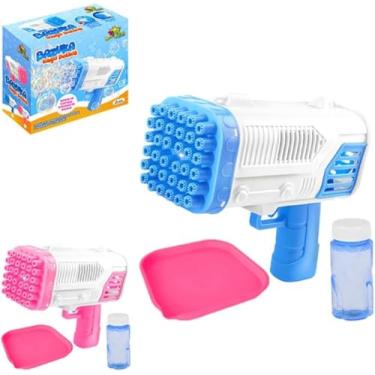 Imagem de Mega Lançador de Bolhas Coloridas Automatico bazzoka de sabao (cor aleatória)