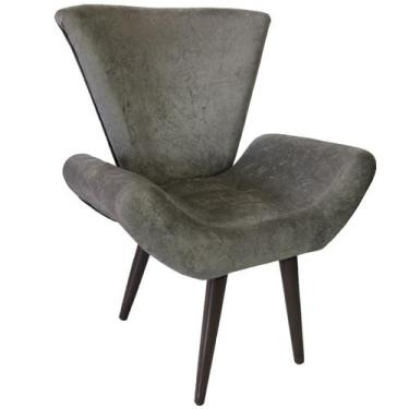Imagem de Poltrona Decorativa Elegance Sued Prata - Sua Casa Decor
