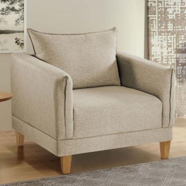 Imagem de Poltrona Marromina Linho/Cru - Cellflex