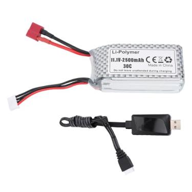 Imagem de SUNGOOYUE 11.1V 2500mAh 3s Bateria de Barco de íons Rc Com Carregador, Bateria de Lipo Recarregável de Alta Potência para Carros Rc Drones e Fuzileiros Navais