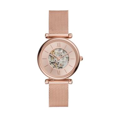 Imagem de Fossil Relógio feminino Carlie de aço inoxidável de quartzo, Ouro rosa, automático, Regular, Relógio Automático