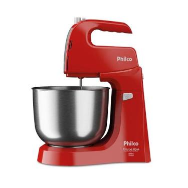 Imagem de Batedeira Philco Crome Base Inox Turbo Duo 4l 550w 127V, VERMELHO, U, 