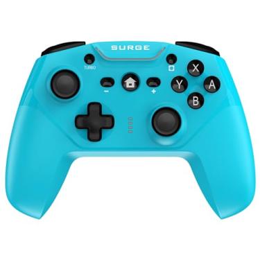 Imagem de Surge Controle Pro sem fio para Nintendo Switch SwitchPad Neon Blue Controller para Switch, OLED e Lite, recursos Pro, 4 botões programáveis, controles de movimento, feedback Rumble, compatível com