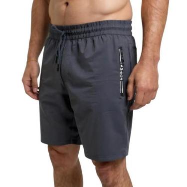 Imagem de Bermuda Fitness Masculina Poliamida Leve Sku:SP10 - R.S MODAS, Cinza, 
