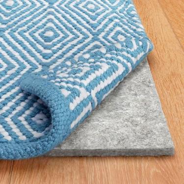 Imagem de RUGPADUSA Tapete 100% feltro 12 x 20 cm para pisos de madeira, amortecimento de 1/3 polegada de espessura - Prolonga a vida útil de seus tapetes e pisos, seguro para todos os pisos e acabamentos