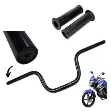Imagem de Guidão Mais Manopla Moto Factor 125 150 Fazer 150 Preto Yamaha Rosca -