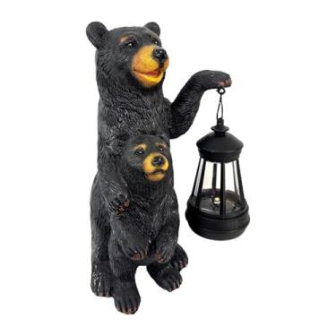 Imagem de Baoblaze Luminária de Iluminação para Gramado, Enfeite de Urso Preto para áreas Externas, Lanterna
