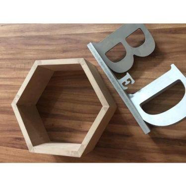 Imagem de Nicho Hexagonal Cru Para Pintura 1 Unidade Mdf 15mm - B&D Arte e Decor