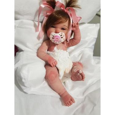 Imagem de Bebê Reborn Barata 100 Silicone pode Dar Banho Igualzinha a foto - BON