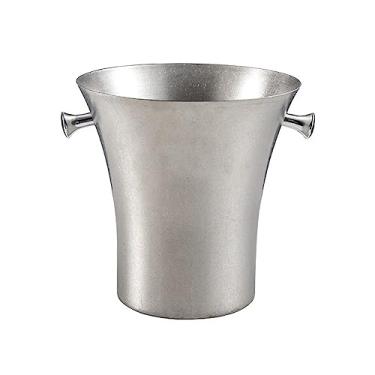 Imagem de Balde de gelo para festas Balde de gelo de aço inoxidável Balde de champanhe, refrigerador de vinho prateado, baldes de gelo para festas, festivais, bar, uso externo ou interno, recipiente de gelo de