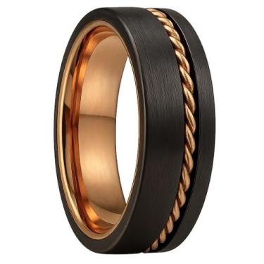 Imagem de Anel Masculino Preto Homem Tungstênio 6 Mm Fosco Pesado - Jewelery,  2