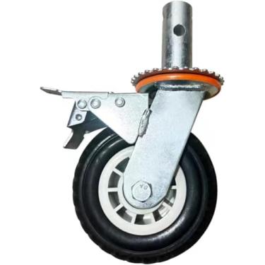 Imagem de Andaime De Borracha Preta Resistente De 6 Polegadas Com Freios Andaime Móvel Andaime De Roda Universal Roda De Estrutura Móvel Universal, Rubber Scaffolding, 6 inches