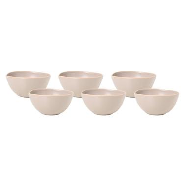 Imagem de Jogo De Bowl Copa E Cia 6 Peças Vivant Em Cerâmica Areia