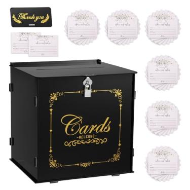 Imagem de Caixa de cartão transparente caixa envelope grande capacidade cartão festa bloqueio seguro para festa aniversário