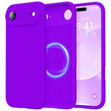 Imagem de LOVE 3000 Capa projetada para iPhone Air, silicone premium [compatível com Magsafe] [forro de microfibra macia antiarranhões] capa protetora à prova de choque para homens e mulheres de 6,5 polegadas