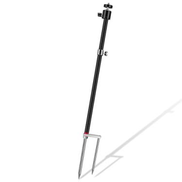 Imagem de Adfitjo Suporte para câmera de caça e trilha, alumínio 3 em 1, rotação de 360 graus, suporte de aterramento, conexão de rosca 6 mm para câmeras de caça, luz de pesca noturna, etc. (1 pacote)