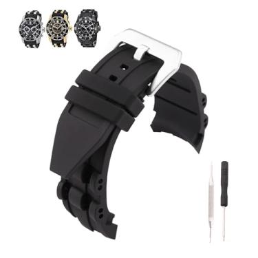 Imagem de MMBAY Pulseiras de borracha de 26 mm 6977 6981 compatíveis com Invicta Pro Diver 6977 6981 6983 6985 6995 21930 90082 17887 22309, pulseira de silicone de substituição para homens e mulheres