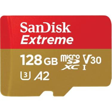 Imagem de SanDisk Cartão microSDXC extremo de 128 GB para jogos móveis, até 190 MB/s, com desempenho de aplicativo A2, UHS-I, Classe 10, U3, V30