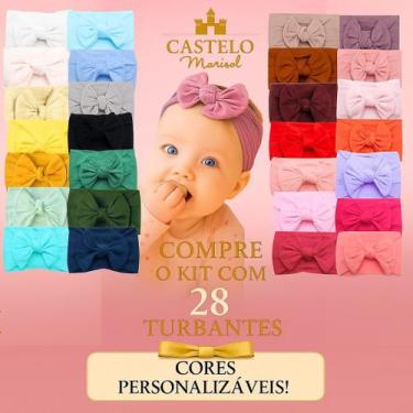 Imagem de Kit 28 Laços Saída Maternidade Menina Moda Infantil Conjunto Faixinhas