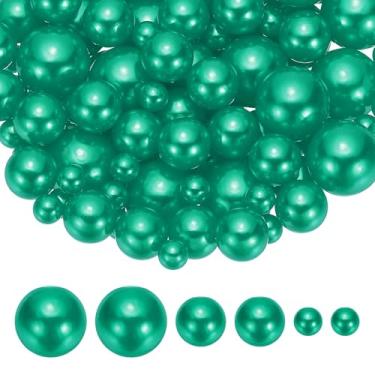 Imagem de PATIKIL Contas de pérolas falsas de 8/14/20 mm, 150 peças para enchimento de vaso de centro de mesa, contas redondas para festa, aniversário, casamento, decoração de mesa, caixa de presente, verde