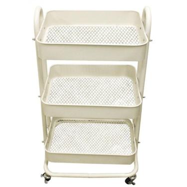 Imagem de Carrinho Multiuso Com 3 Prateleiras   Fruteira / Organizador