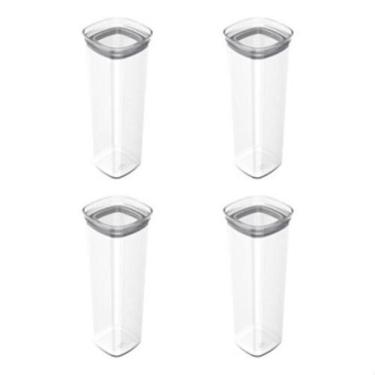 Imagem de Kit 4 Potes Herméticos Porta Alimento Mantimentos C Tampa