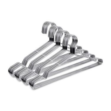 Imagem de Cabides de arame Fayleeko, pacote com 40, aço inoxidável, 42 cm