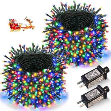Imagem de Luces de cadena Nielfoi 600 LED 61m multicolor impermeables