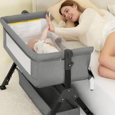 Imagem de Berço 6 em 1 Portátil Moises Com Mosquiteiro De Bebê Acopla Na Cama - 