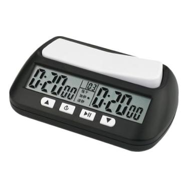 Imagem de Relógio de xadrez profissional multifuncional relógio digital contagem precisa para baixo temporizador jogo de tabuleiro cronômetro Dama Tabuleiro