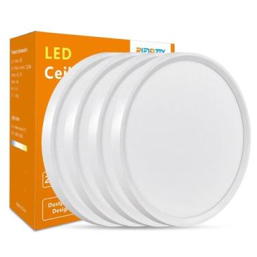Imagem de Luminária de teto LED embutida RLEDPZTX 41 cm 32W 3CCT, pacote com 4