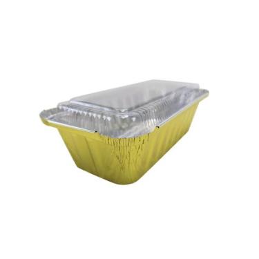 Imagem de Formas de pão de alumínio descartáveis KitchenDance 700mL com tampas 6